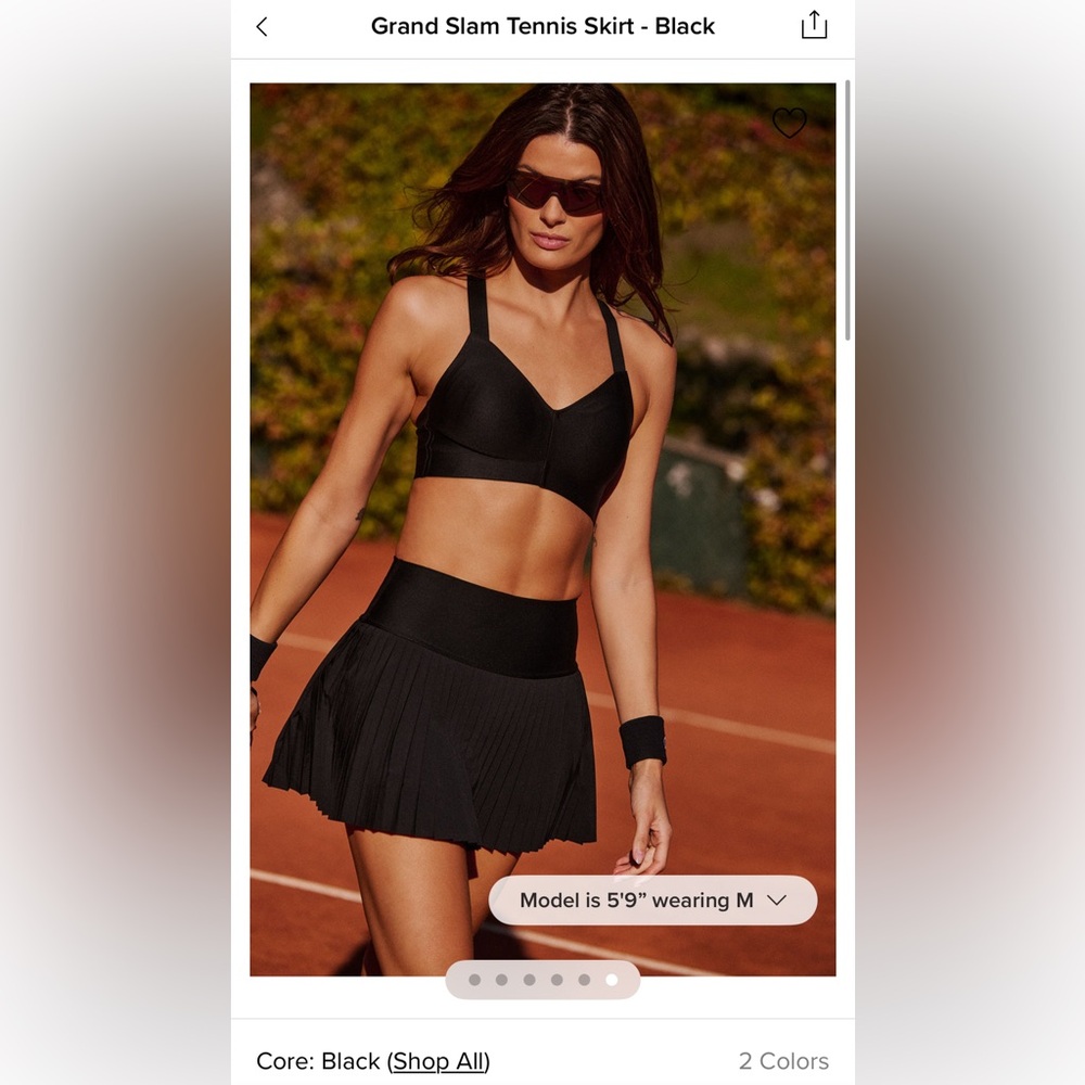 Alo Grand Slam Tennis Skirt Black - Small